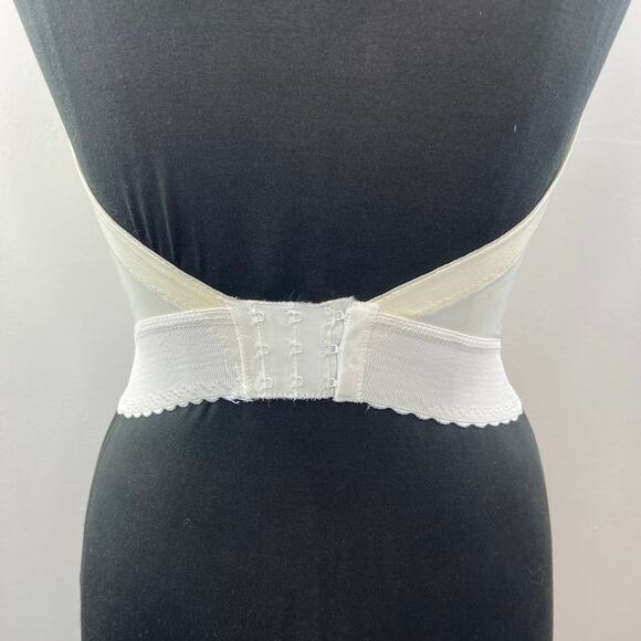 VINTAGE Goddess White Ivory Bodice Strapless Underwire Bustier Size 34DD - Picture 5 of 6